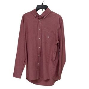 Campus Specialties Red Check University of Alabama Button-Down Shirt Mens Medium